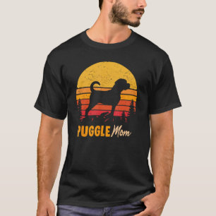 Puggle-Mama Mama Vintage Retro Hund Frauen Geschen T-Shirt