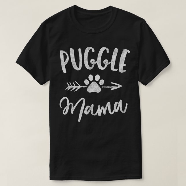 Puggle Mama Mops Beagle Lover Eigentümer gibt Dog  T-Shirt (Design vorne)
