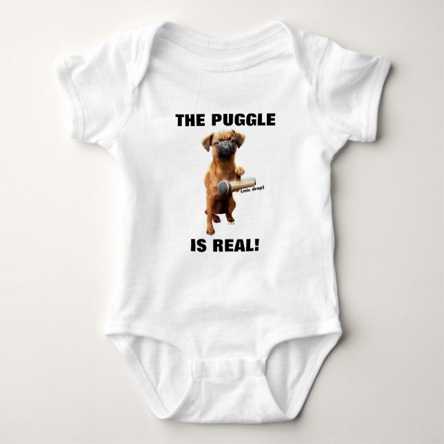Puggle Mic Drop Baby Strampler (Vorderseite)