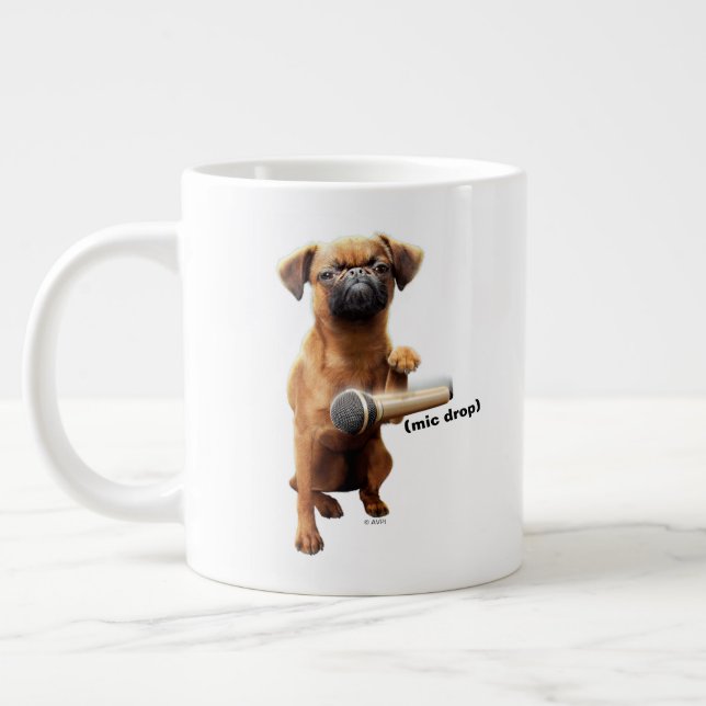 Puggle Mic Drop Jumbo-Tasse (Links)