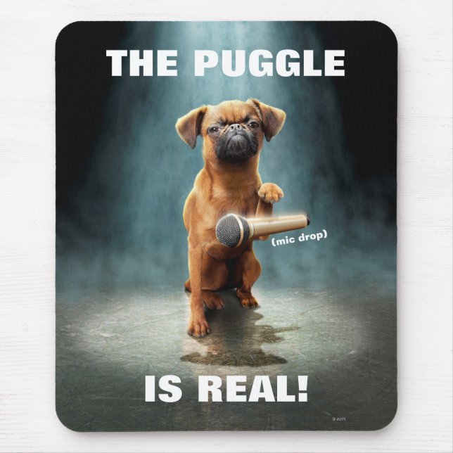 Puggle Mic Drop Mousepad (Vorne)