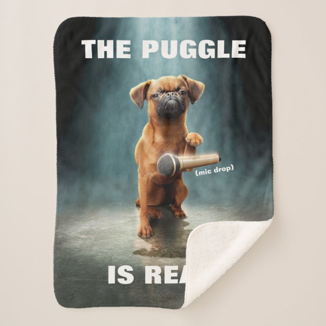 Puggle Mic Drop Sherpadecke (Vorderseite)