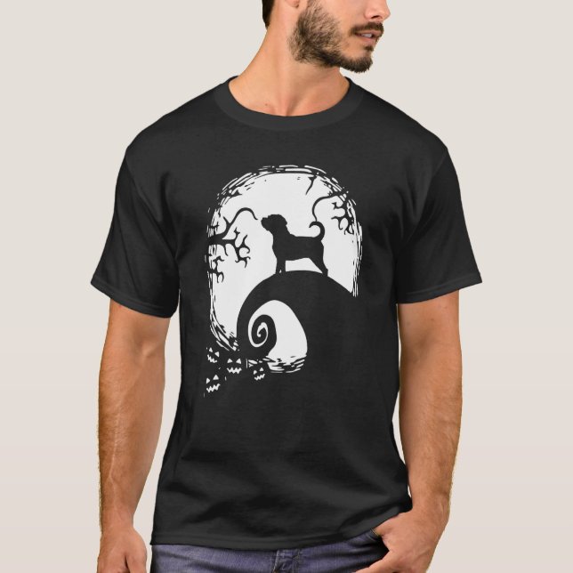 Puggle Moon Halloween T-Shirt (Vorderseite)