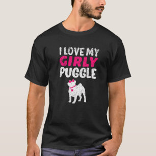 Puggle Pug Beagle Mädchen Hund Mädchenhaft Geschle T-Shirt