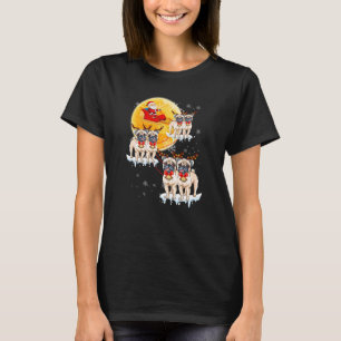 Puggle Rentier Weihnachten Santa Reit Pug Pyjama T-Shirt