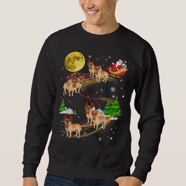 Puggle Rentier Weihnachtslieder Weihnachtsfeier Sweatshirt (Vorderseite)