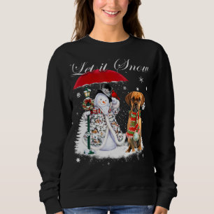 Puggle Santa Dog Weihnachtsschneemann Xmas Pajama Sweatshirt