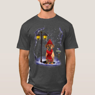 Puggle Santa Snow Weihnachtslicht Winter Pajama T-Shirt