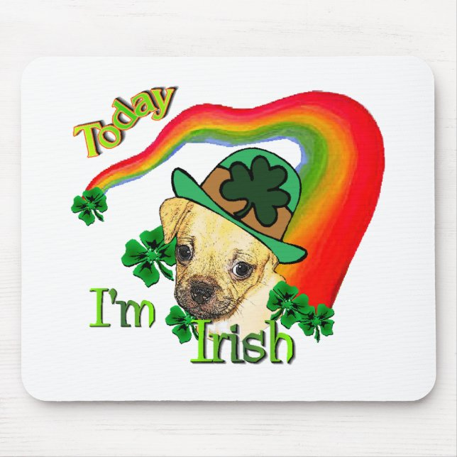 Puggle St Patricks Day Mousepad (Vorne)