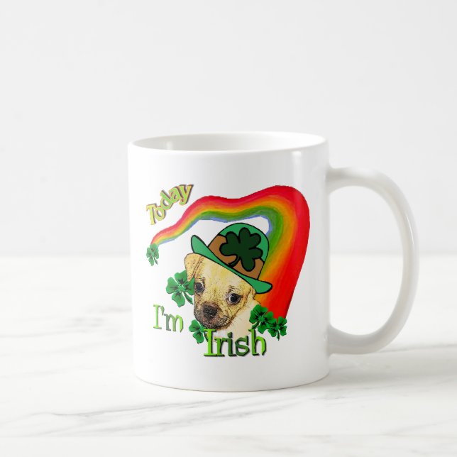 Puggle St Patricks Day Tasse (Rechts)