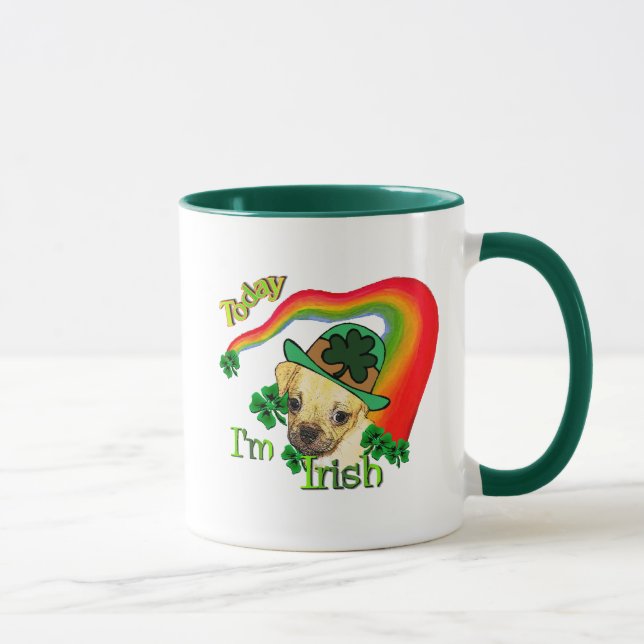 Puggle St Patricks Day Tasse (Rechts)