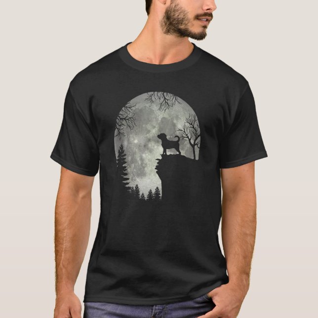 Puggle und Moon Halloween T-Shirt (Vorderseite)