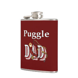 Puggle Vater Geschenke Flachmann