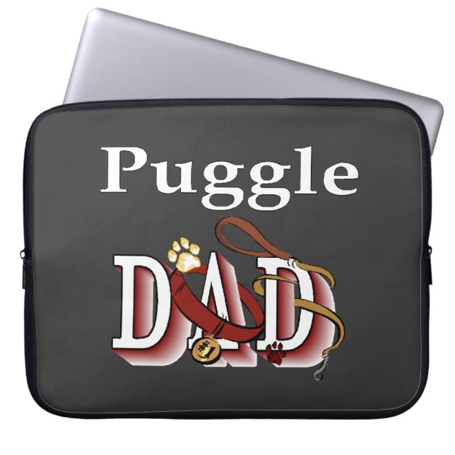 Puggle Vater Geschenke Laptopschutzhülle (Vorderseite)
