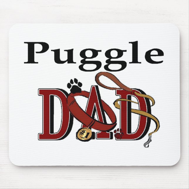 Puggle Vater Geschenke Mousepad (Vorne)
