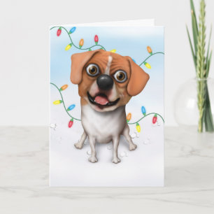 Puggle - Weihnachtskarte Feiertagskarte