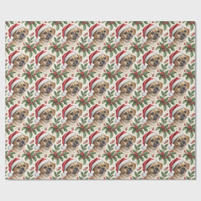 Puggle-Weihnachtspapier Geschenkpapier (Flach)