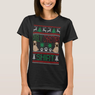 Puggles Weihnachten Ugly Sweater Mops Hund Xmas T-Shirt