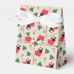 Puggy Christmas Favor Box Geschenkschachtel