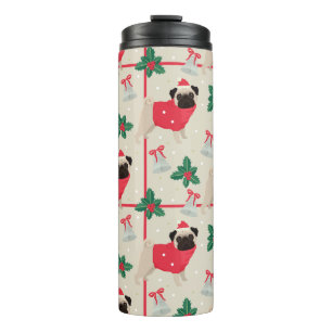 Puggy Christmas Thermal Tumbler Thermosbecher