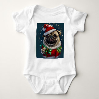Puggy Claus Collection Baby Strampler