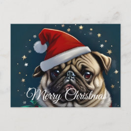 Puggy Claus Collection Feiertagspostkarte