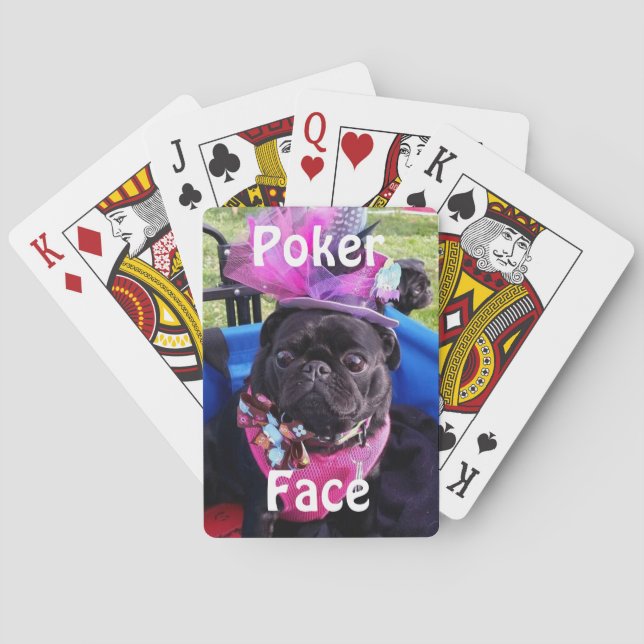 Puggy "Poker-Gesichts-" Spielkarten (Rückseite)