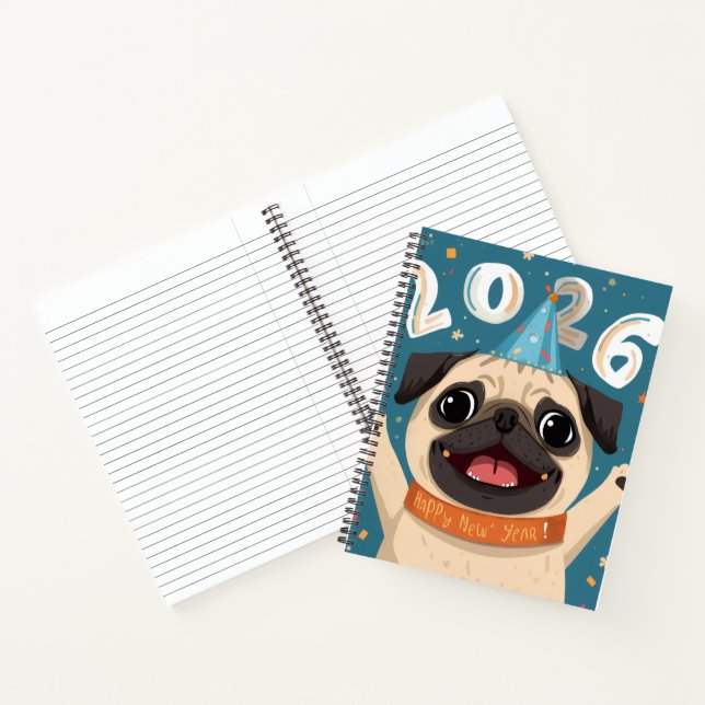 “Puggy Stardust 2026: Deluxe Spiral Notebook  Notizbuch (Innenseite)