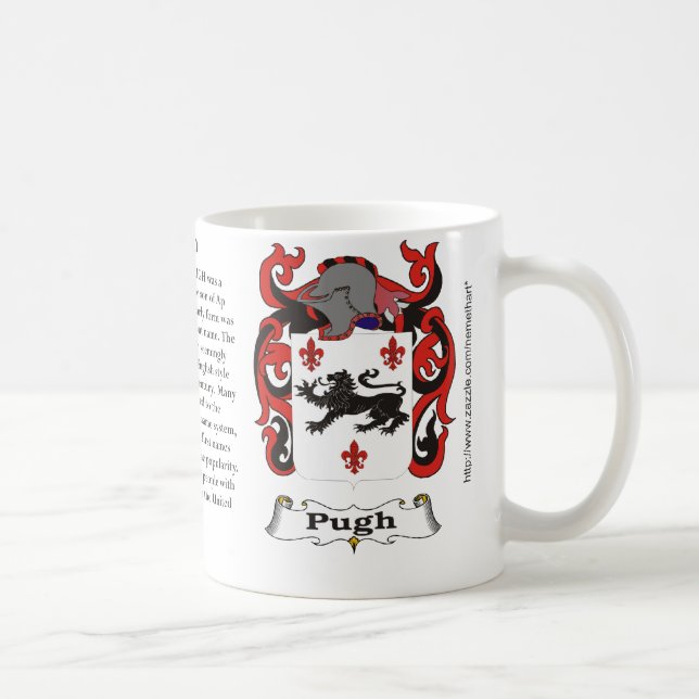 Pugh, der Ursprung, Bedeutung und das Wappen Kaffeetasse (Rechts)