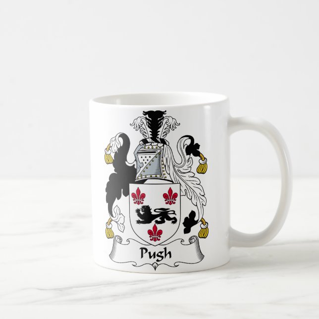 Pugh Familienwappen Kaffeetasse (Rechts)