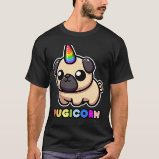 Pugicorn - Ein süßer Märchen-Pug, der Regenbogen l T-Shirt