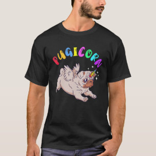 Pugicorn Funny Mops Einhorn Fantasiewelt Mops Dog T-Shirt