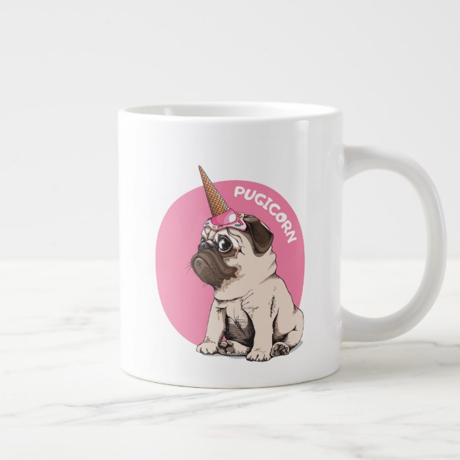 Pugicorn Jumbo-Tasse (Rechts)