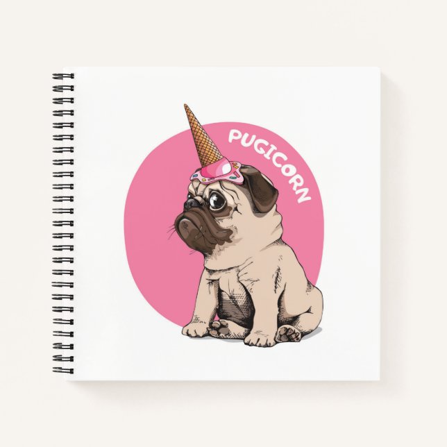 Pugicorn Notizbuch (Vorderseite)