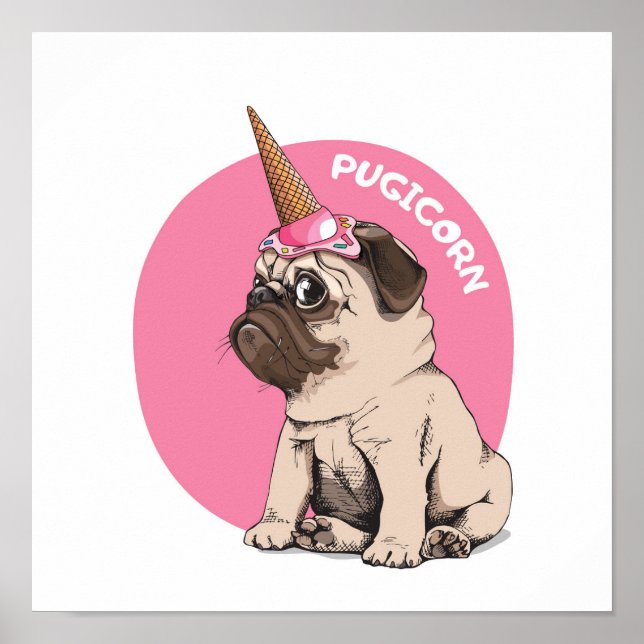 Pugicorn Poster (Vorne)