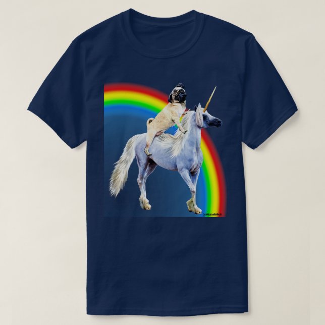 Pugicorn Rainbow T-Shirt (Design vorne)