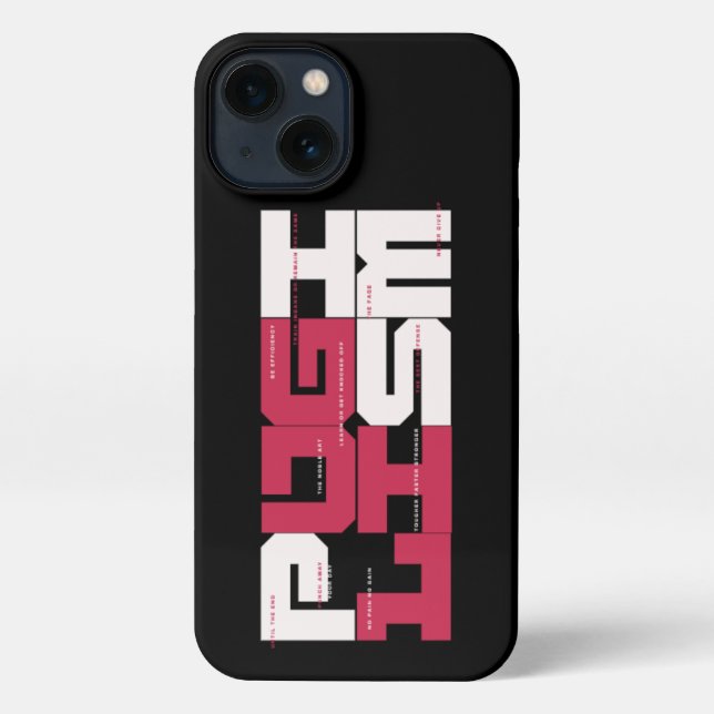 PUGILISM - Fall mit schwarzem Telefon iPhone Hülle (Rückseite)