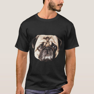 Puginese Hund Bunte Farbspritzer T-Shirt