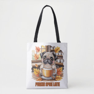 Pugkin Gewürz Latte Niedlich Lustig Herbst Pug Hun