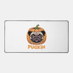 Pugkin Mops Halloween Happy Halloween Oversized T- Schreibtischunterlage
