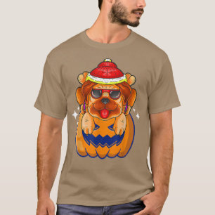 Pugkin Mops Pumpkin Halloween Erntedank Men Wome T-Shirt