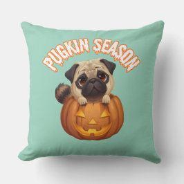 Pugkin Season Niedlich Halloween Mops Throw Kissen