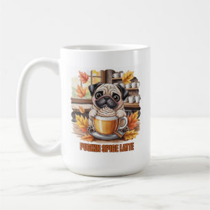 Pugkin Spice Latte Süß Lustiger Herbst Pug Hunde L Kaffeetasse