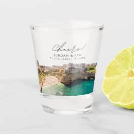 Puglia Foto Gastgeschenk Hochzeit Cheers Shot Glas