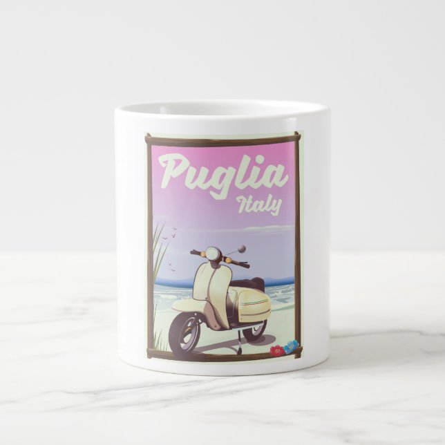 Puglia Italien Reiseplakat. Jumbo-Tasse (Vorderseite)