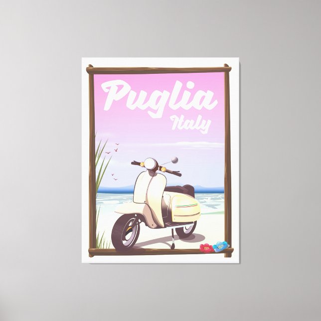 Puglia Italien Reiseplakat. Leinwanddruck (Vorderseite)