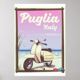 Puglia Italien Reiseplakat. Poster