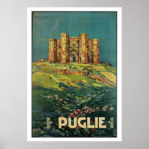 Puglie, Apulia, Vintage Reise Italiens Poster