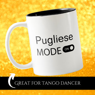 Pugliese Modus auf lustige Tango Tänzer Tango Zweifarbige Tasse