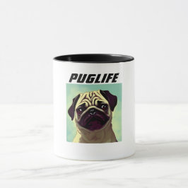 PUGLIFE Mops Hund Tasse Niedliche Augen